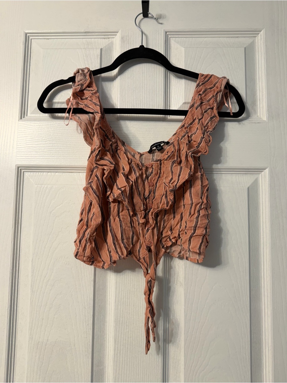 Crop top ambiance with ruffle straps size XL